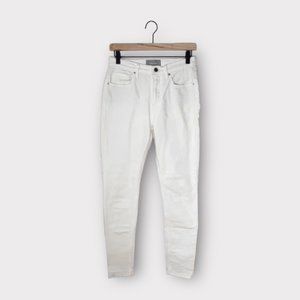 Everlane High Rise Skinny Jeans Bone White Size 27